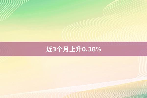 近3个月上升0.38%