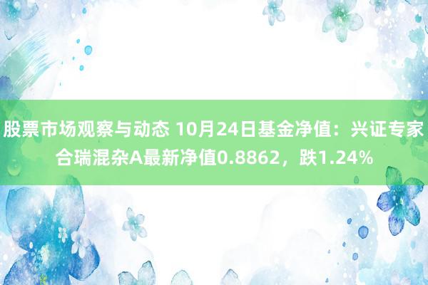 股票市场观察与动态 10月24日基金净值：兴证专家合瑞混杂A最新净值0.8862，跌1.24%