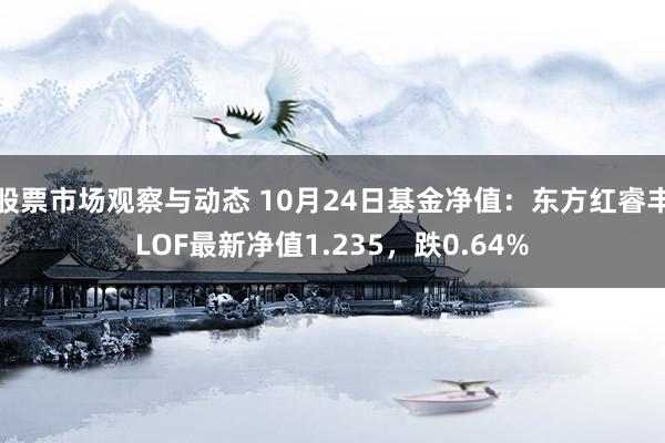 股票市场观察与动态 10月24日基金净值：东方红睿丰LOF最新净值1.235，跌0.64%