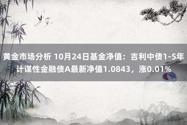 黄金市场分析 10月24日基金净值：吉利中债1-5年计谋性金融债A最新净值1.0843，涨0.01%