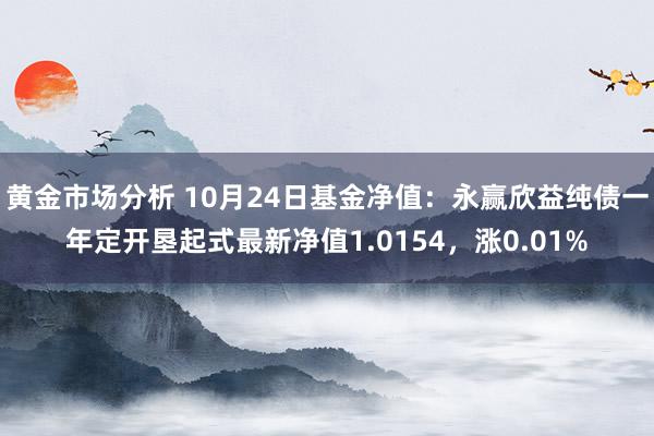 黄金市场分析 10月24日基金净值：永赢欣益纯债一年定开垦起式最新净值1.0154，涨0.01%