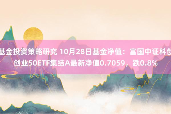 基金投资策略研究 10月28日基金净值：富国中证科创创业50ETF集结A最新净值0.7059，跌0.8%