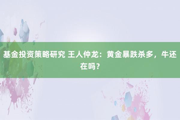 基金投资策略研究 王人仲龙：黄金暴跌杀多，牛还在吗？