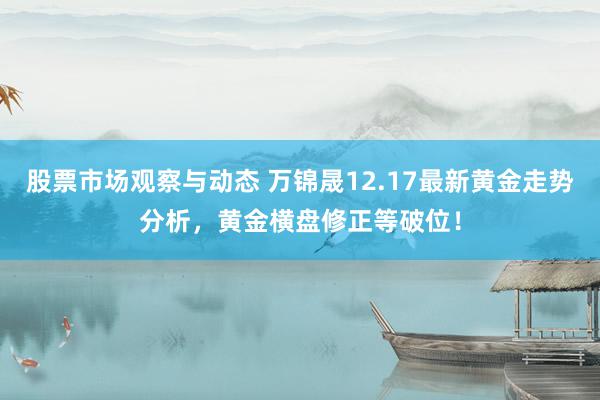 股票市场观察与动态 万锦晟12.17最新黄金走势分析，黄金横盘修正等破位！