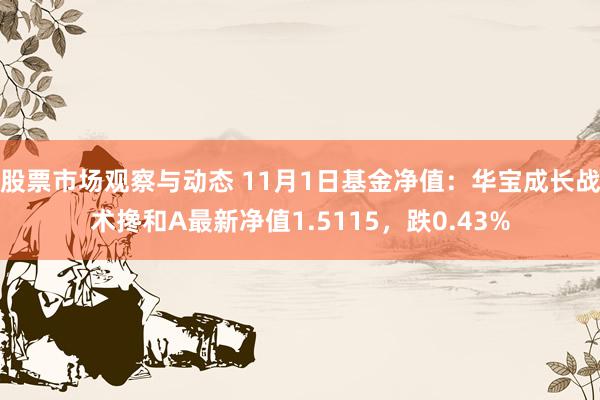 股票市场观察与动态 11月1日基金净值：华宝成长战术搀和A最新净值1.5115，跌0.43%