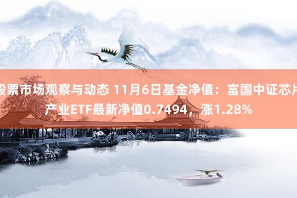 股票市场观察与动态 11月6日基金净值：富国中证芯片产业ETF最新净值0.7494，涨1.28%