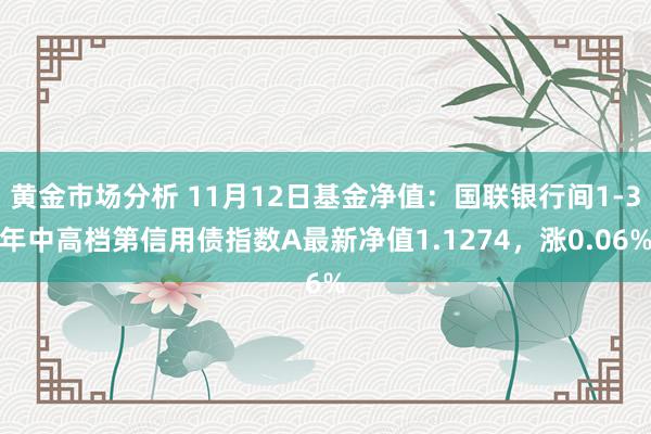 黄金市场分析 11月12日基金净值：国联银行间1-3年中高档第信用债指数A最新净值1.1274，涨0.06%