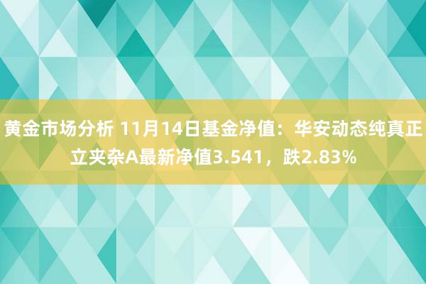 黄金市场分析 11月14日基金净值：华安动态纯真正立夹杂A最新净值3.541，跌2.83%