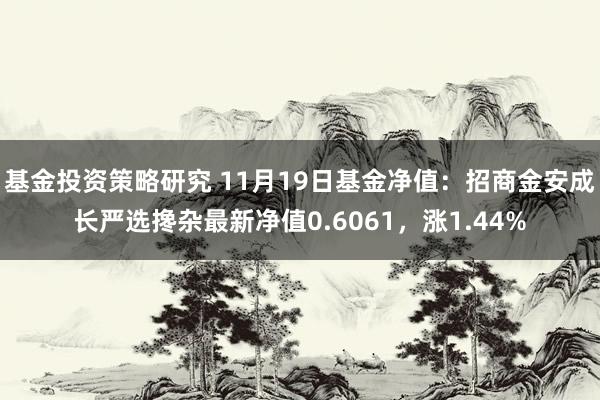 基金投资策略研究 11月19日基金净值：招商金安成长严选搀杂最新净值0.6061，涨1.44%