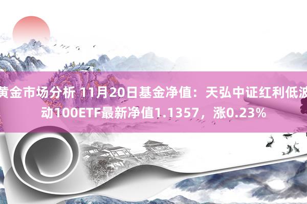 黄金市场分析 11月20日基金净值：天弘中证红利低波动100ETF最新净值1.1357，涨0.23%