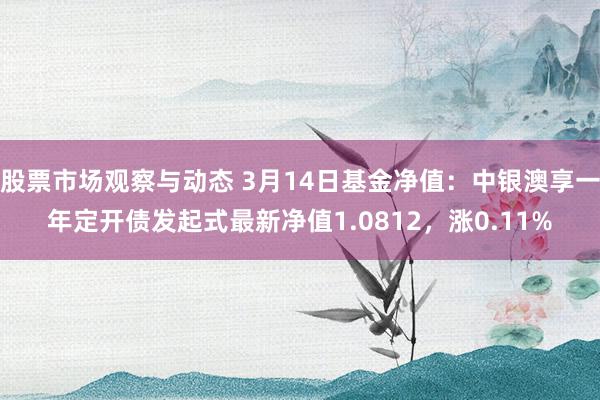 股票市场观察与动态 3月14日基金净值：中银澳享一年定开债发起式最新净值1.0812，涨0.11%