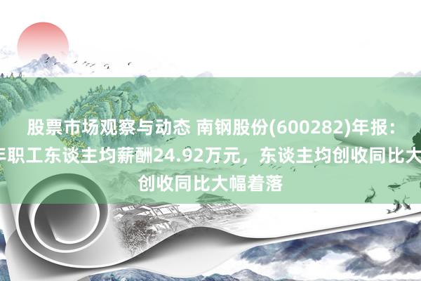 股票市场观察与动态 南钢股份(600282)年报：2024年职工东谈主均薪酬24.92万元，东谈主均创收同比大幅着落